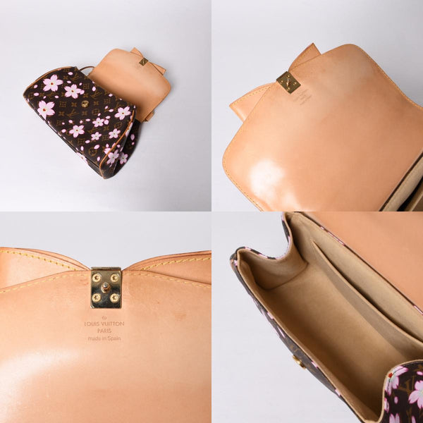 LOUIS VUITTON Sac Retro PM Maron Handbag M92012 Monogram Cherry Blossom Brown Good Condition Used 4a001438