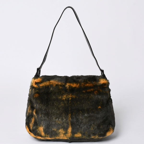 極美品 FENDI フェンディ ワンショルダーバッグ 8BR001 ファー レザー マルチカラー イタリア製 ガンメタ金具 中古 4a001150