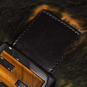 極美品 FENDI フェンディ ワンショルダーバッグ 8BR001 ファー レザー マルチカラー イタリア製 ガンメタ金具 中古 4a001150