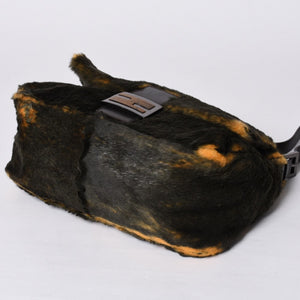 極美品 FENDI フェンディ ワンショルダーバッグ 8BR001 ファー レザー マルチカラー イタリア製 ガンメタ金具 中古 4a001150