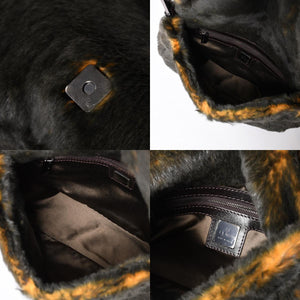 極美品 FENDI フェンディ ワンショルダーバッグ 8BR001 ファー レザー マルチカラー イタリア製 ガンメタ金具 中古 4a001150