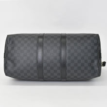 画像をギャラリービューアに読み込む, 極美品 LOUIS VUITTON ルイヴィトン ボストン キーポルバンドリエール45 ダミエグラフィット N41418 ブラック シルバー金具 4a001158