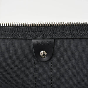 Very Good Condition LOUIS VUITTON Boston Keepall Bandouliere 45 Damier Graphite N41418 Black Silver Hardware 4a001158