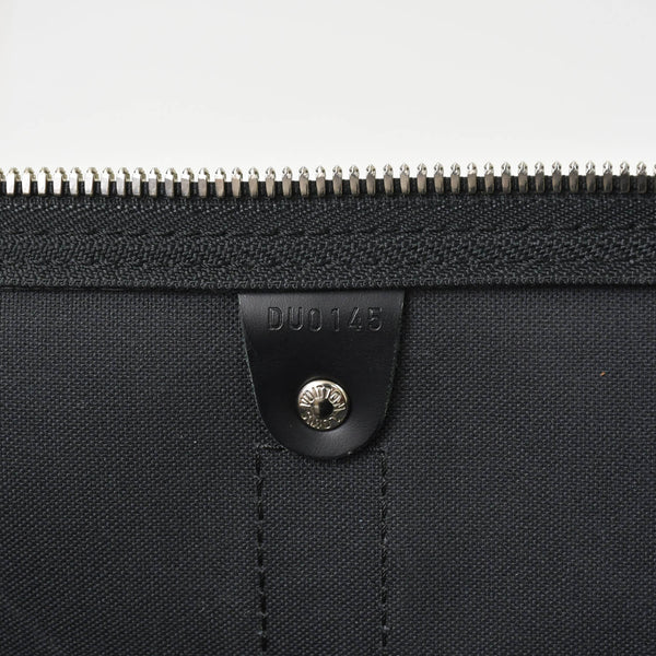 Very Good Condition LOUIS VUITTON Boston Keepall Bandouliere 45 Damier Graphite N41418 Black Silver Hardware 4a001158