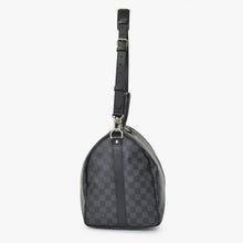 画像をギャラリービューアに読み込む, 極美品 LOUIS VUITTON ルイヴィトン ボストン キーポルバンドリエール45 ダミエグラフィット N41418 ブラック シルバー金具 4a001158