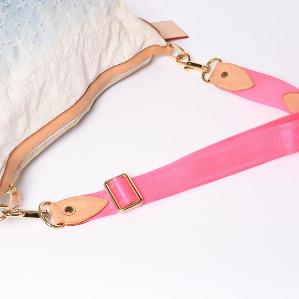 LOUIS VUITTON ルイヴィトン サンバーストPM ショルダーバッグ M93184 モノグラム デニム レザー ゴールド金具 美品 中古 4a001169