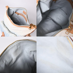LOUIS VUITTON ルイヴィトン サンバーストPM ショルダーバッグ M93184 モノグラム デニム レザー ゴールド金具 美品 中古 4a001169