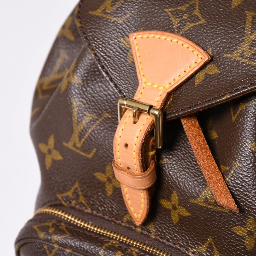 極美品 LOUIS VUITTON ルイヴィトン ミニモンスリ リュック バックパック M51137 モノグラム ブラウン 中古 4a001585