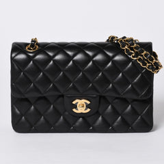 Like new CHANEL Chanel Matelasse 23 W flap W chain shoulder bag 22 series Coco mark lambskin black used 4a001171