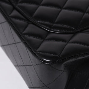 Like new CHANEL Chanel Matelasse 23 W flap W chain shoulder bag 22 series Coco mark lambskin black used 4a001171
