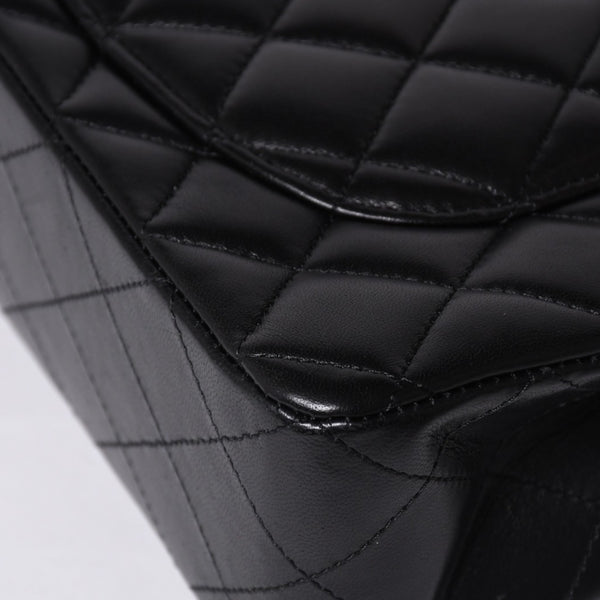 Like new CHANEL Chanel Matelasse 23 W flap W chain shoulder bag 22 series Coco mark lambskin black used 4a001171