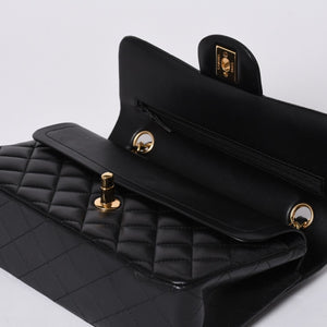 Like new CHANEL Chanel Matelasse 23 W flap W chain shoulder bag 22 series Coco mark lambskin black used 4a001171
