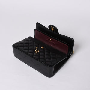 Like new CHANEL Chanel Matelasse 23 W flap W chain shoulder bag 22 series Coco mark lambskin black used 4a001171
