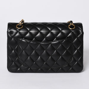 Like new CHANEL Chanel Matelasse 23 W flap W chain shoulder bag 22 series Coco mark lambskin black used 4a001171