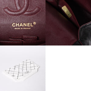 Like new CHANEL Chanel Matelasse 23 W flap W chain shoulder bag 22 series Coco mark lambskin black used 4a001171