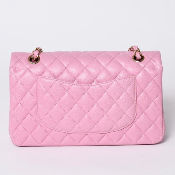 Like new CHANEL Chanel Matelasse 25 W flap W chain shoulder bag A01112 Random number here mark caviar skin used 4a001174