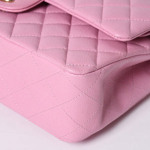 Like new CHANEL Chanel Matelasse 25 W flap W chain shoulder bag A01112 Random number here mark caviar skin used 4a001174