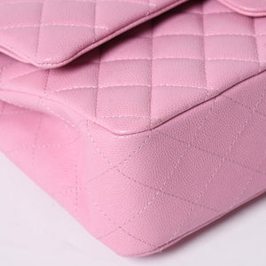 Like new CHANEL Chanel Matelasse 25 W flap W chain shoulder bag A01112 Random number here mark caviar skin used 4a001174