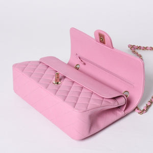 Like new CHANEL Chanel Matelasse 25 W flap W chain shoulder bag A01112 Random number here mark caviar skin used 4a001174