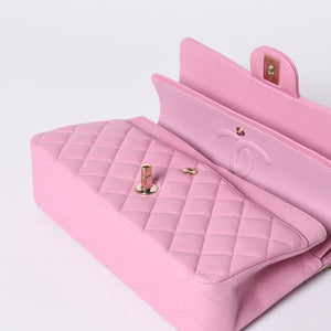 Like new CHANEL Chanel Matelasse 25 W flap W chain shoulder bag A01112 Random number here mark caviar skin used 4a001174