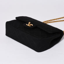 画像をギャラリービューアに読み込む, CHANEL シャネル マトラッセ23 Wフラップ Wチェーンショルダーバッグ 1番台 ココマーク コットンジャージー ブラック 美品 中古 4a001239