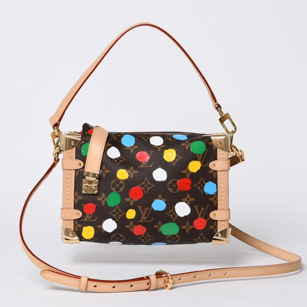 New Unused LOUIS VUITTON Yayoi Kusama Monogram Side Trunk Shoulder Bag Handbag Brown Leather M46396 Used 4a001439
