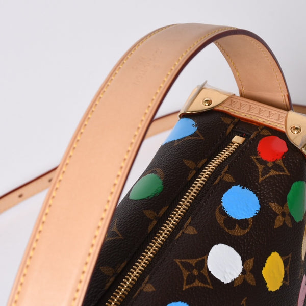 New Unused LOUIS VUITTON Yayoi Kusama Monogram Side Trunk Shoulder Bag Handbag Brown Leather M46396 Used 4a001439