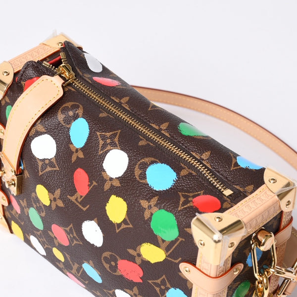 New Unused LOUIS VUITTON Yayoi Kusama Monogram Side Trunk Shoulder Bag Handbag Brown Leather M46396 Used 4a001439