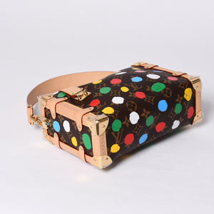 New Unused LOUIS VUITTON Yayoi Kusama Monogram Side Trunk Shoulder Bag Handbag Brown Leather M46396 Used 4a001439