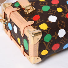 画像をギャラリービューアに読み込む, 新品未使用品 LOUIS VUITTON ルイヴィトン 草間彌生 モノグラム サイドトランク ショルダーバッグ ハンドバッグ ブラウン レザー M46396 中古 4a001439