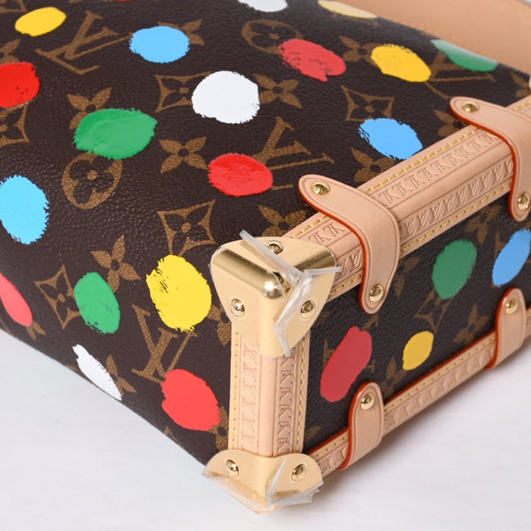 New Unused LOUIS VUITTON Yayoi Kusama Monogram Side Trunk Shoulder Bag Handbag Brown Leather M46396 Used 4a001439