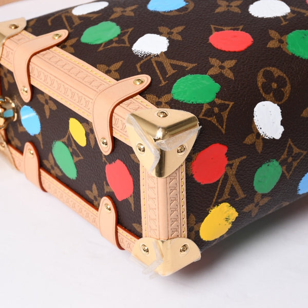 New Unused LOUIS VUITTON Yayoi Kusama Monogram Side Trunk Shoulder Bag Handbag Brown Leather M46396 Used 4a001439
