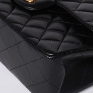 Like new CHANEL Chanel Matelasse 23 W flap W chain shoulder bag 22 series Coco mark lambskin black used 4a001171