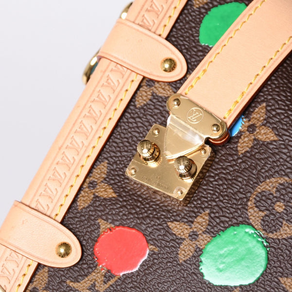 New Unused LOUIS VUITTON Yayoi Kusama Monogram Side Trunk Shoulder Bag Handbag Brown Leather M46396 Used 4a001439