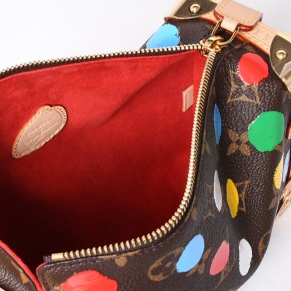 New Unused LOUIS VUITTON Yayoi Kusama Monogram Side Trunk Shoulder Bag Handbag Brown Leather M46396 Used 4a001439