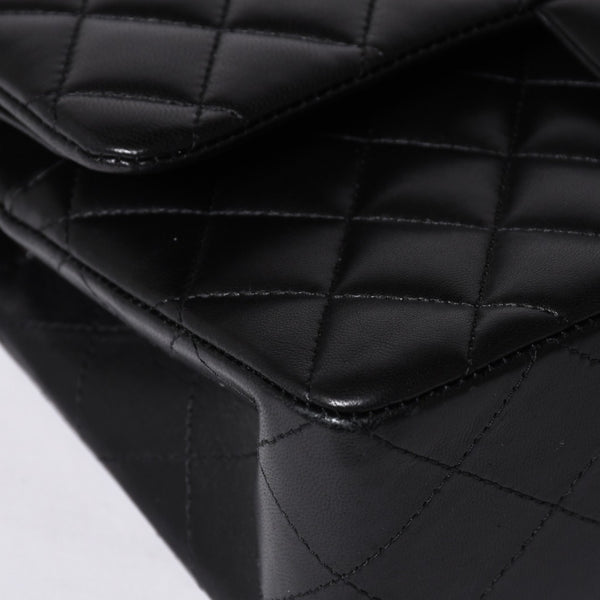 Like new CHANEL Chanel Matelasse 23 W flap W chain shoulder bag 22 series Coco mark lambskin black used 4a001171
