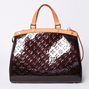 LOUIS VUITTON Blair MM Vernis M91690 Bordeaux Purple Made in France Good Condition Used 4a001162