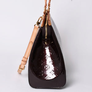 LOUIS VUITTON Blair MM Vernis M91690 Bordeaux Purple Made in France Good Condition Used 4a001162