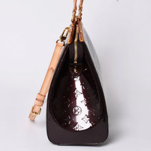 画像をギャラリービューアに読み込む, LOUIS VUITTON ルイヴィトン ブレアMM ヴェルニ M91690 ボルドー パープル フランス製 美品 中古 4a001162