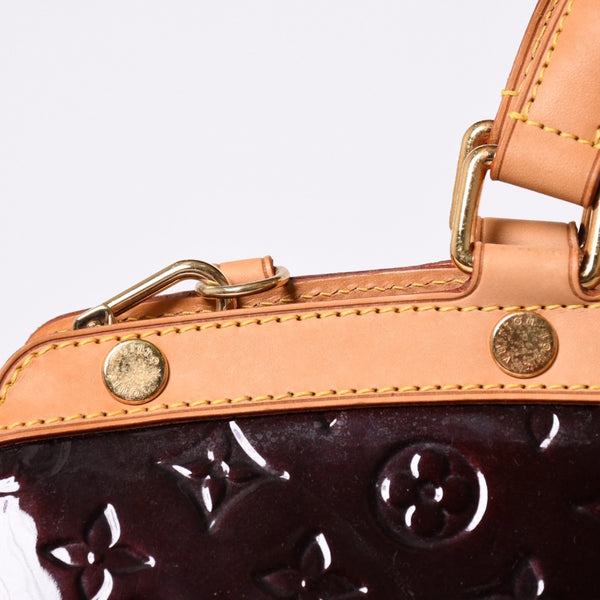 LOUIS VUITTON Blair MM Vernis M91690 Bordeaux Purple Made in France Good Condition Used 4a001162