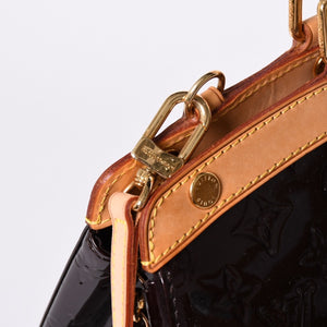 LOUIS VUITTON Blair MM Vernis M91690 Bordeaux Purple Made in France Good Condition Used 4a001162