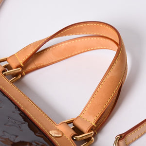 LOUIS VUITTON Blair MM Vernis M91690 Bordeaux Purple Made in France Good Condition Used 4a001162