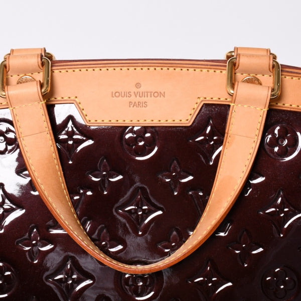 LOUIS VUITTON Blair MM Vernis M91690 Bordeaux Purple Made in France Good Condition Used 4a001162