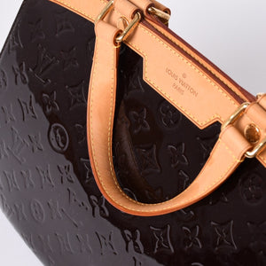 LOUIS VUITTON Blair MM Vernis M91690 Bordeaux Purple Made in France Good Condition Used 4a001162
