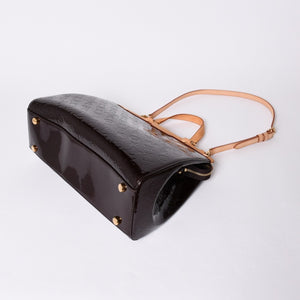 LOUIS VUITTON Blair MM Vernis M91690 Bordeaux Purple Made in France Good Condition Used 4a001162