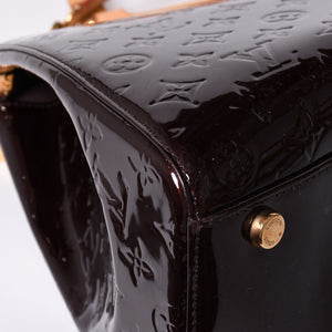 LOUIS VUITTON Blair MM Vernis M91690 Bordeaux Purple Made in France Good Condition Used 4a001162