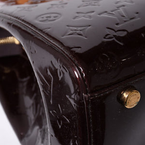 LOUIS VUITTON Blair MM Vernis M91690 Bordeaux Purple Made in France Good Condition Used 4a001162