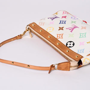 極美品 LOUIS VUITTON ルイヴィトン ポシェット アクセソワール アクセサリーポーチ M92649 モノグラム マルチカラー 村上隆 中古 4a001589