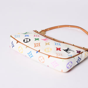 極美品 LOUIS VUITTON ルイヴィトン ポシェット アクセソワール アクセサリーポーチ M92649 モノグラム マルチカラー 村上隆 中古 4a001589