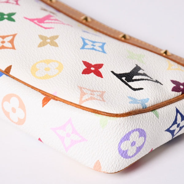 極美品 LOUIS VUITTON ルイヴィトン ポシェット アクセソワール アクセサリーポーチ M92649 モノグラム マルチカラー 村上隆 中古 4a001589